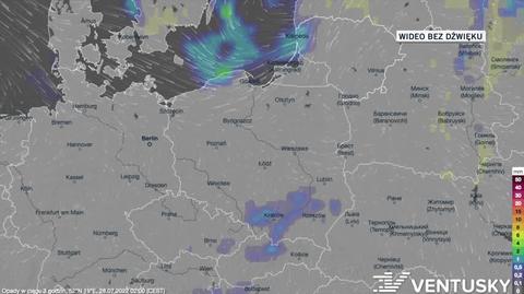 Prognozowane opady w dniach 28.07-01.08