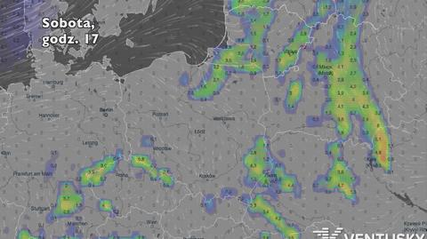 Opady w ciągu najbliższych pięciu dni (Ventusky.com) | wideo bez dźwięku