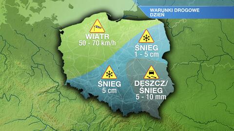 Warunki drogowe w piątek