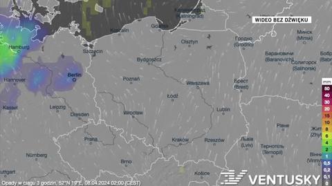 Prognozowane opady w kolejnych dniach