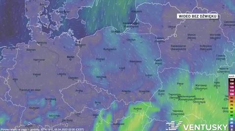 Prognozowane porywy wiatru w kolejnych dniach