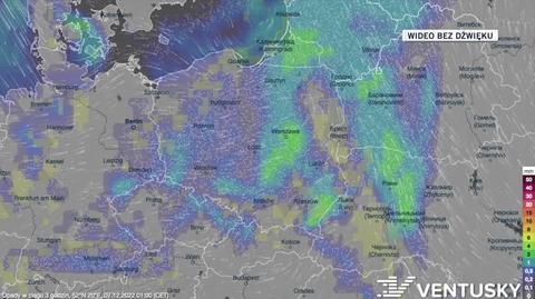 Prognozowane opady w kolejnych dniach