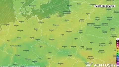 Prognoza temperatury na 12-16.04