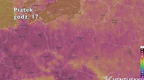 Temperatura w najbliższych dniach (ventusky.com | wideo bez dźwięku)