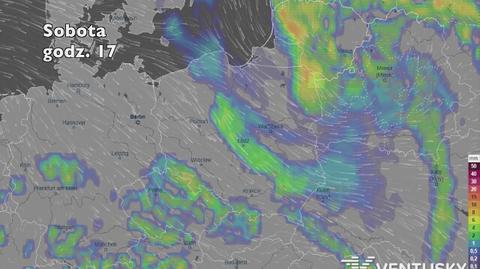Opady w ciągu najbliższych pięciu dni (Ventusky.com) | wideo bez dźwięku