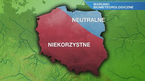 Warunki biometeo w poniedziałek