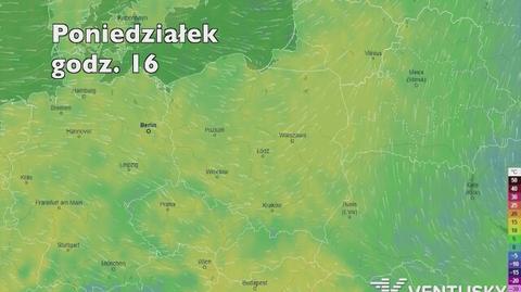 Prognoza temperatury w najbliższych dniach (Ventusky.com)