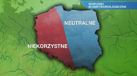 Warunki biometeorologiczne w niedzielę