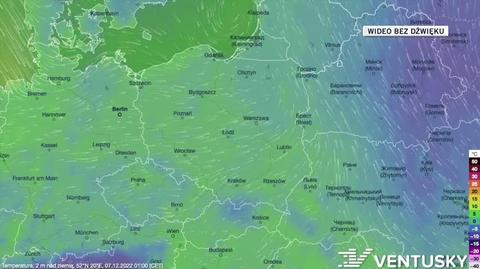 Prognozowana temperatura w kolejnych dniach