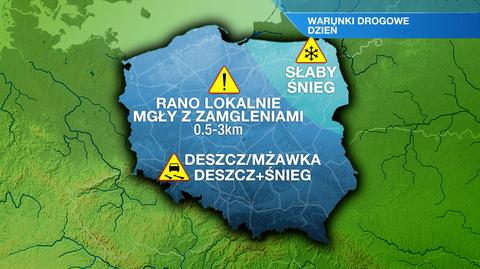 Warunki drogowe w sobotę 26.11