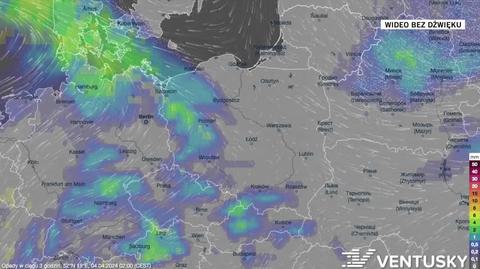 Prognoza opadów na okres 4-8.04