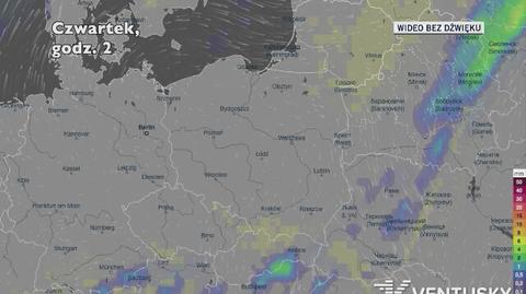 Prognozowane opady w najbliższych dniach (Ventusky.com)