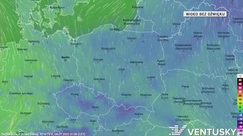 Prognozowana temperatura w dniach 09-13.01