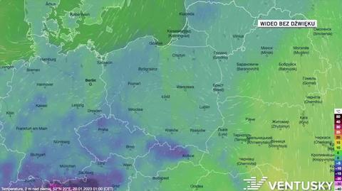 Prognoza temperatury w dniach 20-24.01