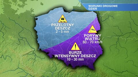 Warunki drogowe w czwartek, 12.05