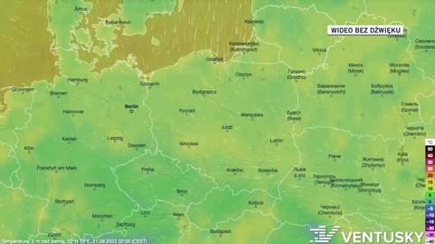 Prognozowana temperatura w kolejnych dniach