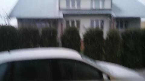 Wiosenna burza z gradem w Boguchwale k. Rzeszowa