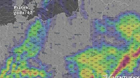 Opady deszczu w ciągu najbliższych dni (Ventusky.com) | wideo bez dźwięku