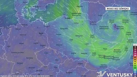 Prognozowane porywy wiatru w kolejnych dniach