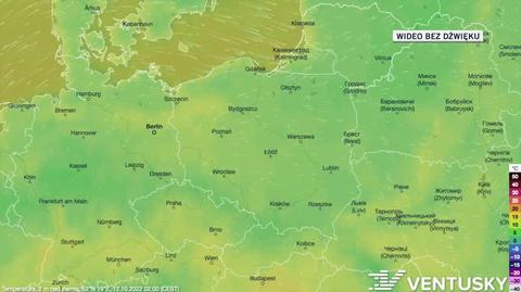 Prognozowana temperatura w kolejnych dniach