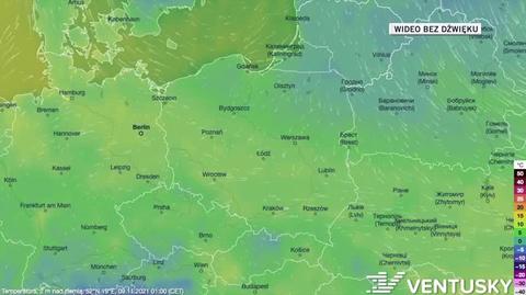 Prognozowana temperatura w ciągu kolejnych dni