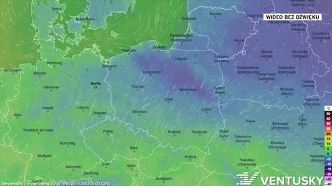 Prognozowana temperatura w dniach 22-26.11