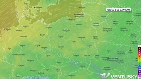 Prognozowana temperatura w ciągu kolejnych pięciu dni