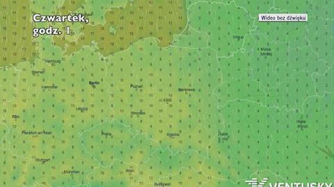 Temperatura w następnych dniach (Ventusky.com)