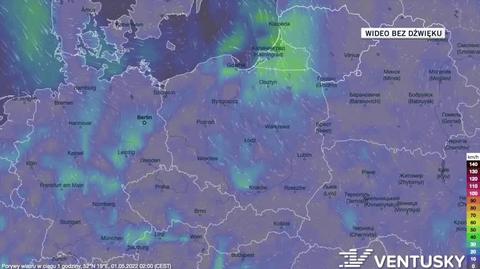 Prognoza porywów wiatru na kolejne dni