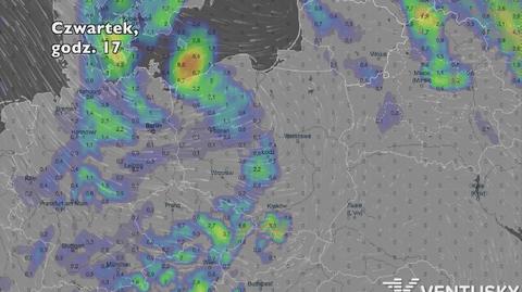 Opady w ciągu najbliższych pięciu dni (Ventusky.com) | wideo bez dźwięku