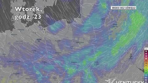 Prognozowane opady w najbliższych dniach (Ventusky.com)
