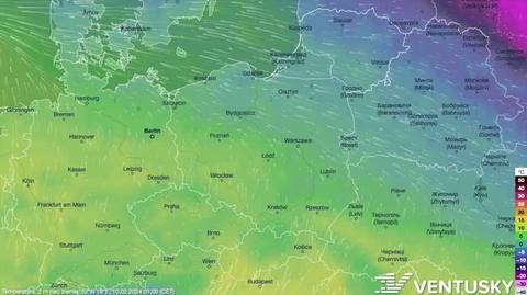 Prognozowana temperatura w kolejnych dniach