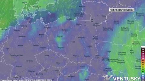 Prognoza porywów wiatru w dniach 03-07.08