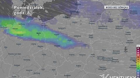 Prognozowane opady w najbliższych dniach (Ventusky.com) | wideo bez dźwięku