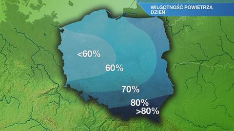 Warunki biometeorologiczne w poniedziałek