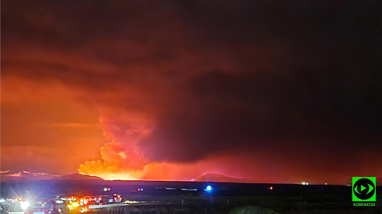 Islandia.  Otra erupción en la península de Reykjanes.  La lava se acercó a Grindavik