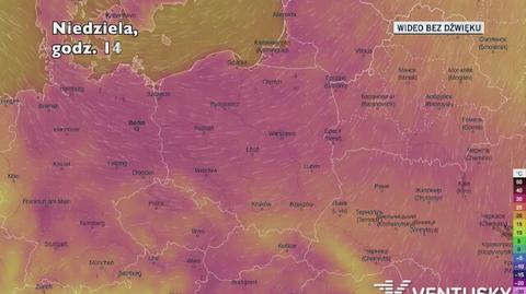 Temperatura w najbliższych dniach (Ventusky.com) | wideo bez dźwięku