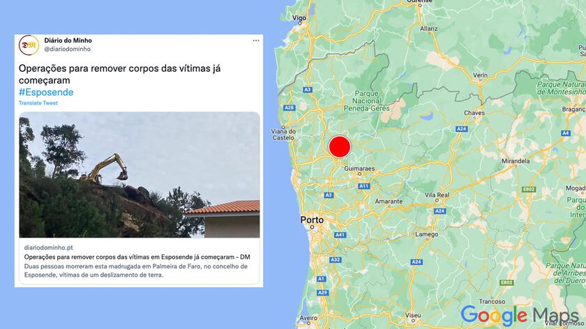 Do wypadku doszło w okolicach miasta Braga