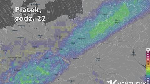 Opady w ciągu najbliższych pięciu dni (Ventusky.com) | wideo bez dźwięku