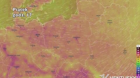 Temperatura w najbliższych dniach (ventusky.com)