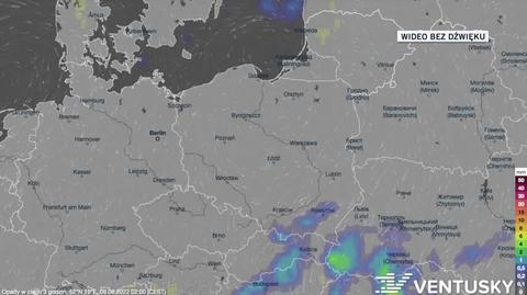 Prognozowane opady w dniach 9-13.08