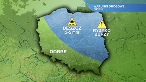 Warunki drogowe we wtorek, 21.06