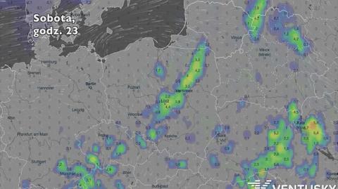 Opady deszczu w ciągu najbliższych pięciu dni (Ventusky.com) | wideo bez dźwięku