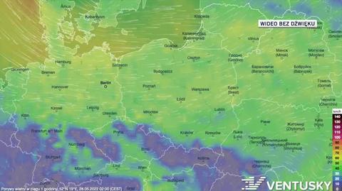 Prognoza porywów wiatru w dniach 28.05-01.06