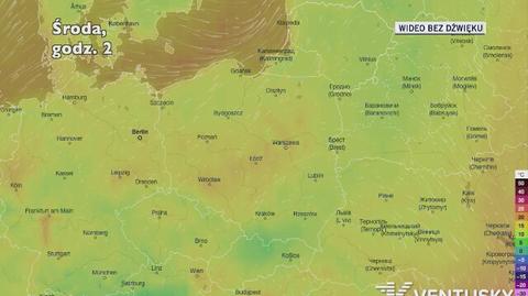 Temperatura w ciągu kolejnych pięciu dni (Ventusky.com | wideo bez dźwięku)