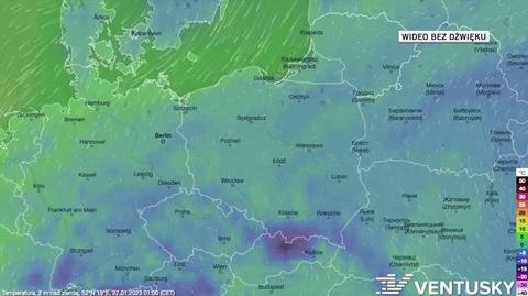 Prognozowana temperatura w dniach 27-31.01