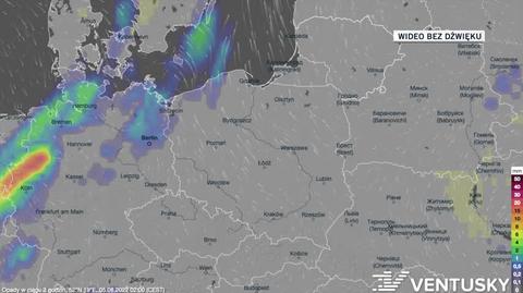 Prognozowane opady w dniach 5-9.08