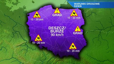 Prognoza pogody dla kierowców na niedzielę