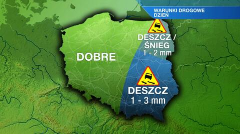 Warunki drogowe w dzień 12.02