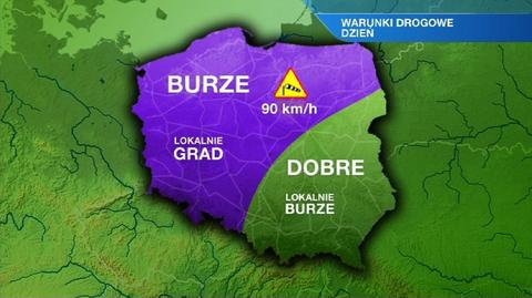 Prognoza pogody TVN Meteo dla kierowców na dzień